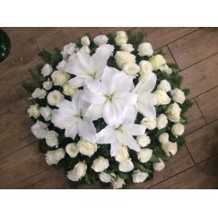 58. Fekvő koszorú rózsa, szellőrózsa, liliom