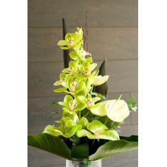 27. Exkluzív csokor - ha szépet és nem szokványosat szeretne . ( fehérben és pirosban is van anthurium, orchidea fehérben, sárgában és lilában is kapható )S: 1 teljes nagy szál orchidea, 3 anthurium, M: 1 teljes nagy szál orchidea, 5 anthurium, L: - külön